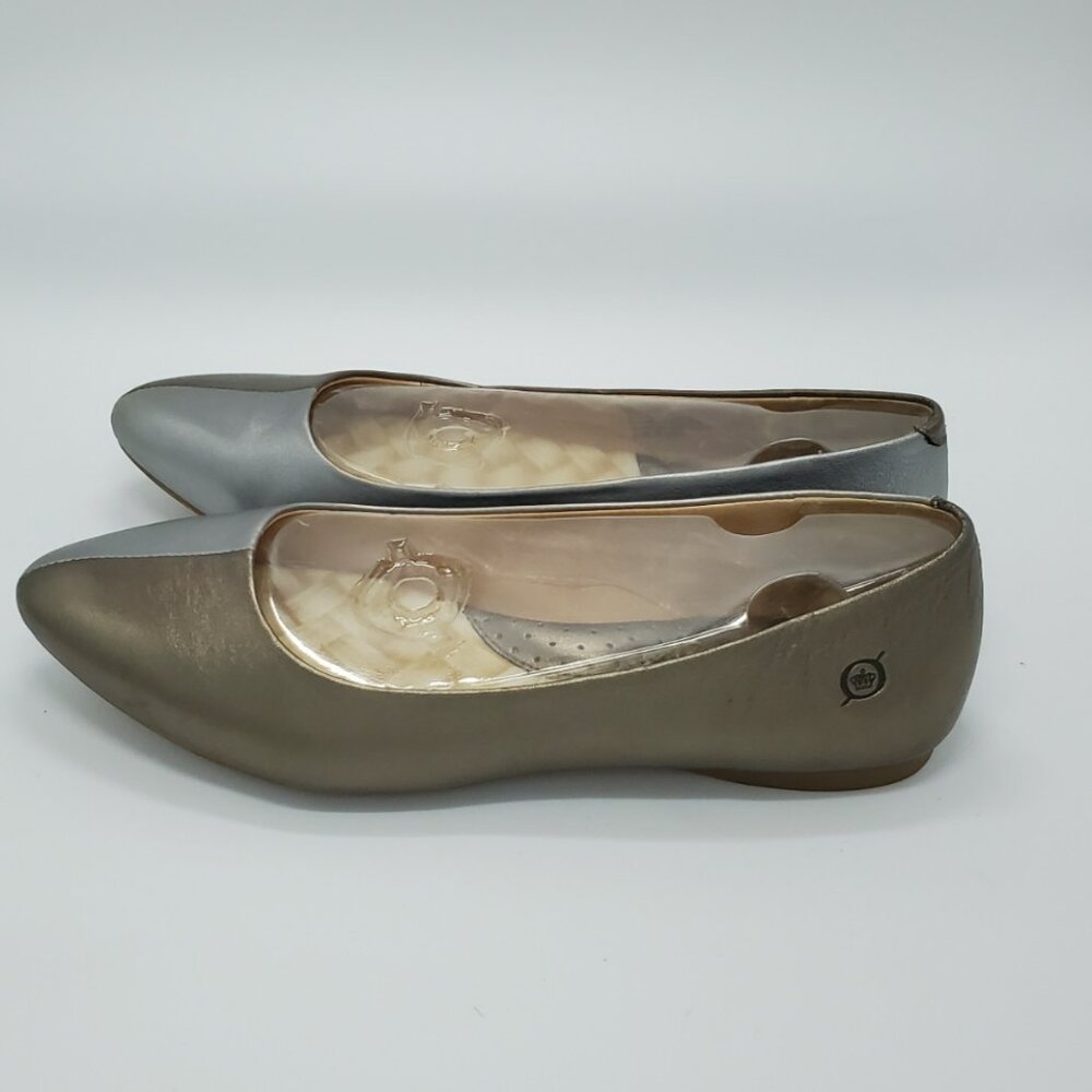 BORN Two Tone Metallic Flats Women Size 9